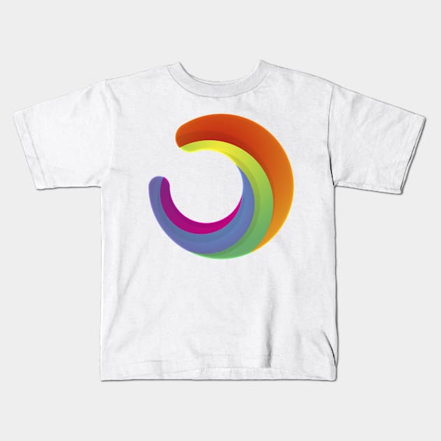 RAINBOW CIRCLE Kids T-Shirt by jefvr